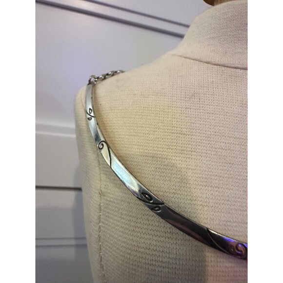 Brighton Silver & Copper Reversible Heart Pendant Necklace Adjustable Chain #554 - Picture 10 of 13